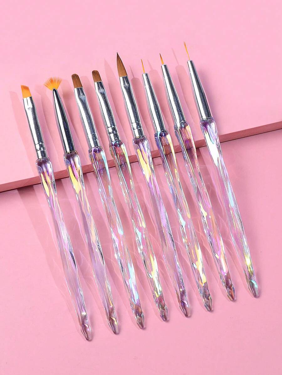 8入組美甲刷筆 - 彩色 - 查看 1