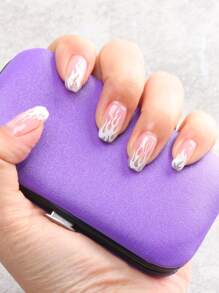 FULL BEAUTY 2 hojas de calcomanías de arte de uñas con estampado de fuego, calcomanías para uñas DIY, suministros para uñas - Blanco y Negro - Ver 8