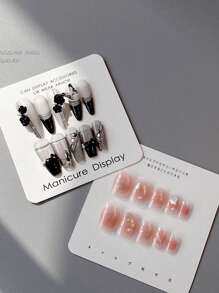 10pcs Fake Nail Display Card - White - View 2