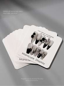 10pcs Fake Nail Display Card - White - View 7