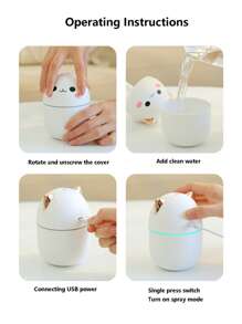 1入組貓貓設計加濕器 - 白色 - 查看 5