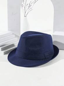 1 Nam Băng Keo Trang Trí Thường Ngày Mũ Fedora, Dành Cho Cuộc Sống Hàng Ngày - Màu xanh hải quân - Xem 2