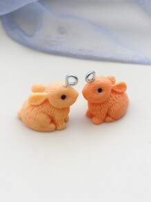 10 piezas/set colgante DIY de conejo de resina al azar - Multicolor - Ver 3