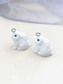 10 piezas/set colgante DIY de conejo de resina al azar - Multicolor - Ver 4