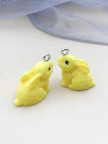 10 piezas/set colgante DIY de conejo de resina al azar - Multicolor - Ver 5