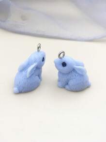 10 piezas/set colgante DIY de conejo de resina al azar - Multicolor - Ver 6