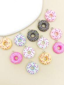12pcs/set Random Resin Donut DIY Pendant - Multicolor - View 5
