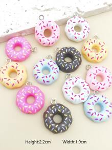 12pcs/set Random Resin Donut DIY Pendant - Multicolor - View 6
