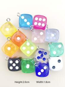 10 件/組隨機樹脂骰子 DIY 吊墜 - 彩色 - 查看 4