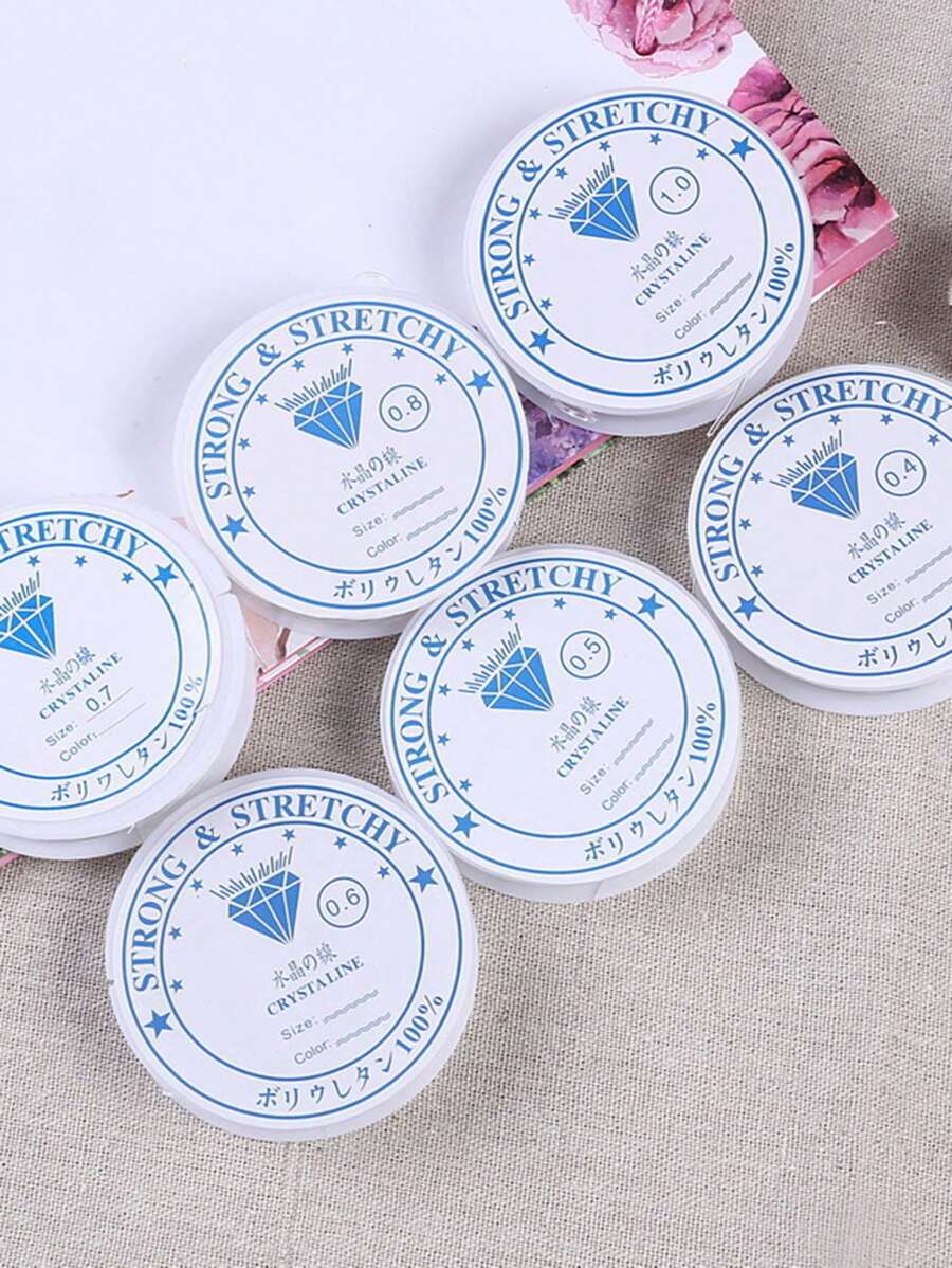 1卷透明DIY線 - 白色 - 查看 1