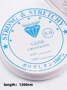 1卷透明DIY線 - 白色 - 查看 7