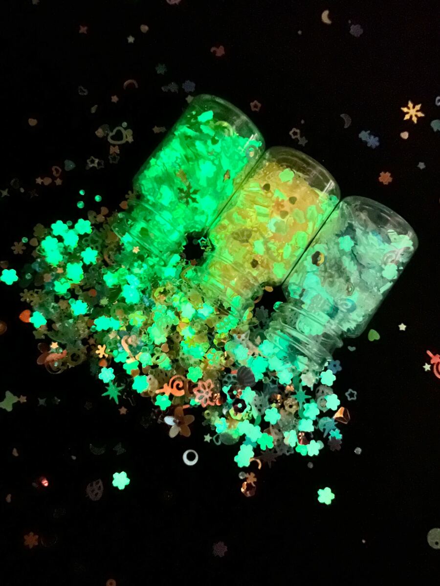 3瓶/套隨機色夜光花DIY首飾配件 - 彩色 - 查看 1