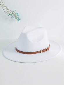 1入組女士腰帶裝飾時尚軟呢帽用於裝飾 - 查看 2