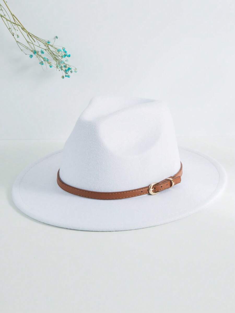 1入組女士腰帶裝飾時尚軟呢帽用於裝飾