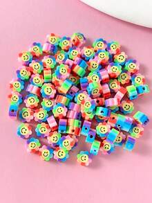 50入組/套隨機色花DIY珠子 - 彩色 - 查看 2