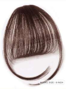 Straight Synthetic Hair Bangs With Sideburns - Brown - View 3