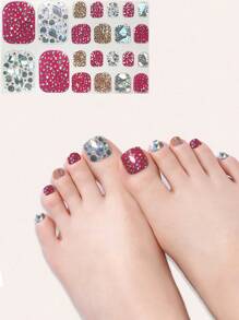 22 miếng dán móng tay giả kim cương hologram chấm bi hồng dễ thương, thích hợp cho làm móng chân, du lịch, tụ họp bạn bè. - Nhiều màu - Xem 1
