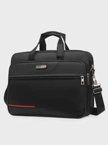 Business Briefcase Shoulder Bag Handbag For Men, Oxford Cloth Shoulder Bag With Large Capacity For Work, Daily Commute, Travel, Tool Bag, Laptop Bag, Multi-Function Gift Summer Bag For School Multi-Functional Holiday Bag Student Multi-Functional Outdoor Portable Fashion Casual Clutch Handbags Vacation Laptop Case Side Bag Gifts Tote Bag Black Bag Pack Spring Hand Bag - Black - View 2