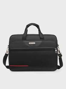 Business Briefcase Shoulder Bag Handbag For Men, Oxford Cloth Shoulder Bag With Large Capacity For Work, Daily Commute, Travel, Tool Bag, Laptop Bag, Multi-Function Gift Summer Bag For School Multi-Functional Holiday Bag Student Multi-Functional Outdoor Portable Fashion Casual Clutch Handbags Vacation Laptop Case Side Bag Gifts Tote Bag Black Bag Pack Spring Hand Bag - Black - View 3