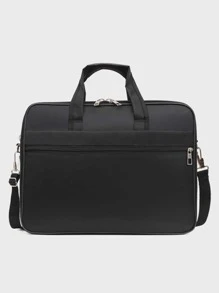 Business Briefcase Shoulder Bag Handbag For Men, Oxford Cloth Shoulder Bag With Large Capacity For Work, Daily Commute, Travel, Tool Bag, Laptop Bag, Multi-Function Gift Summer Bag For School Multi-Functional Holiday Bag Student Multi-Functional Outdoor Portable Fashion Casual Clutch Handbags Vacation Laptop Case Side Bag Gifts Tote Bag Black Bag Pack Spring Hand Bag - Black - View 4