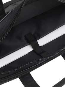 Business Briefcase Shoulder Bag Handbag For Men, Oxford Cloth Shoulder Bag With Large Capacity For Work, Daily Commute, Travel, Tool Bag, Laptop Bag, Multi-Function Gift Summer Bag For School Multi-Functional Holiday Bag Student Multi-Functional Outdoor Portable Fashion Casual Clutch Handbags Vacation Laptop Case Side Bag Gifts Tote Bag Black Bag Pack Spring Hand Bag - Black - View 5