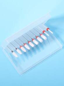 10入組美甲拋光頭 - 紅白色 - 查看 2