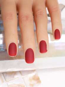 288入組短方形實心和貓眼效果假指甲，自粘式指甲和美甲用品 - 彩色 - 查看 5