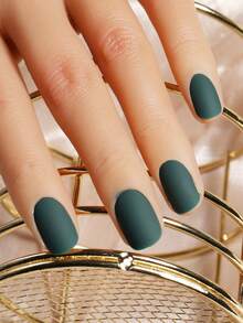 288入組短方形實心和貓眼效果假指甲，自粘式指甲和美甲用品 - 彩色 - 查看 8