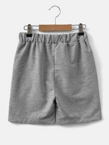 RueChic Boys Coconut Tree Print Shorts - Xám - Xem 2