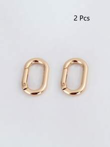2Pcs Oval Luggage Accessory Bag Hook Key Chain Chain Pendant Spring Coil DIY Accessories Replacement Reusable Bag Accessories Handbag Tote Bag Backpack Carabiner Clip - Gold - View 1