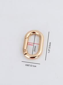 2Pcs Oval Luggage Accessory Bag Hook Key Chain Chain Pendant Spring Coil DIY Accessories Replacement Reusable Bag Accessories Handbag Tote Bag Backpack Carabiner Clip - Gold - View 4