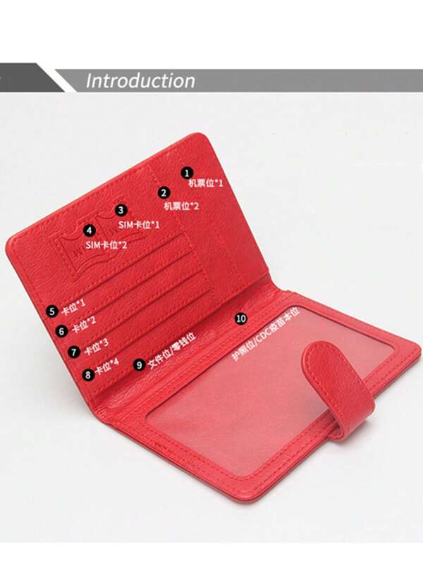 1pc Rfid Blocking Business Passport Cover, Passport Case, Passport