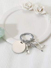 不銹鋼合金鑰匙扣,父親節和感恩節禮物,聖誕禮物或男友父親節禮物 - 銀色 - 查看 3