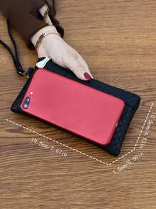 女士零钱包 新款时尚 PU 卡包 手拿包 女士手机钱包 女式手机壳 手机袋 女士钱包 轻便时尚 白领上班族 大学工作 商务通勤 办公室 周年纪念 情侣 生日礼物 情人节礼物 礼品 腕带钱包 女士钱包 钱包 - 黑色 - 查看 3