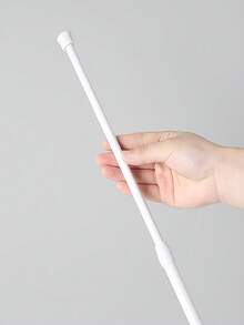 1 pieza liso Cortina de ducha Varilla - Blanco - Ver 9