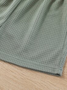 Girls Contrast Piping PJ Set - Army Green - View 5