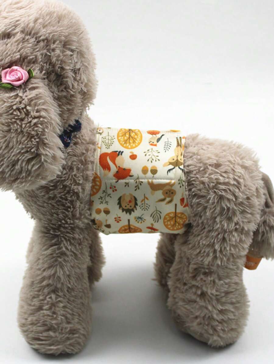 1pc Cartoon Animal Print Pet Sanitary Pants For Dog And Cat For Healthy - Multicolor - View 1