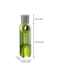 1 Bàn Chải Làm Sạch Bằng Nhựa 3 Trong 1, Bàn Chải Làm Sạch Cốc Đa Năng Hiện Đại Cho Nhà Bếp - Màu xanh lam - Xem 3