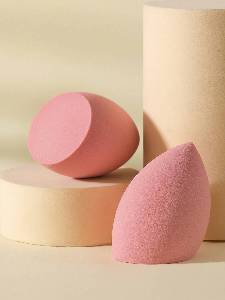 2PCS Makeup Sponge,Suitable For Cream & Powder Concealer, Loose Powder Makeup Applicator - Dusty Pink - View 1