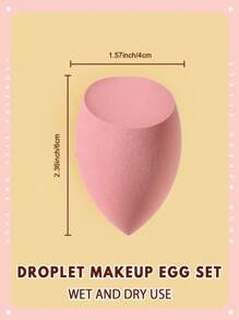 2PCS Makeup Sponge,Suitable For Cream & Powder Concealer, Loose Powder Makeup Applicator - Dusty Pink - View 3