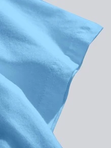 Manfinity Homme Áo thun & Áo lót Nam Lá thư Giải trí - Màu xanh nhạt - Xem 3