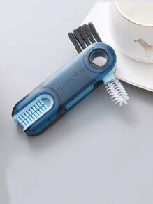 1 Bàn Chải Làm Sạch Bằng Nhựa 3 Trong 1, Bàn Chải Làm Sạch Cốc Đa Năng Hiện Đại Cho Nhà Bếp - Màu xanh lam - Xem 1