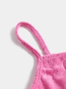 SHEIN 青少年女孩花卉圖案提花吊帶上衣