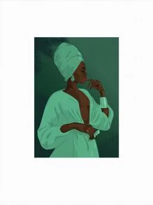 edelsteinstudio Plus Figure Graphic Tee, Women Summer T-Shirt - White - View 2