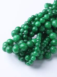 1入組自然乾燥藍寶石釘珠細繩DIY首飾製作 - 綠色 - 查看 4