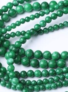 1入組自然乾燥藍寶石釘珠細繩DIY首飾製作 - 綠色 - 查看 5