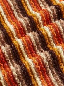 SHEIN Teen Girls Striped Print Halter Dress - Multicolor - View 3