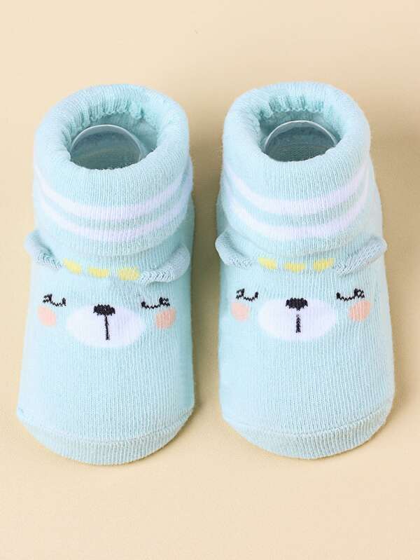 1pair Baby Cartoon Graphic Anti-slip Socks