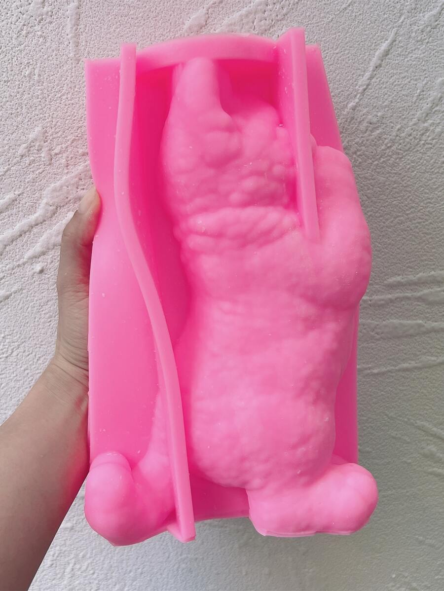 1入組矽膠現代貓貓設計DIY矽膠模具 - 粉色 - 查看 1