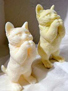 1入組矽膠現代貓貓設計DIY矽膠模具 - 粉色 - 查看 5